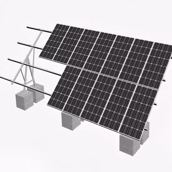 Atacado para montagem em telhado com lastro, sistema de montagem solar em telhado plano, painel solar fotovoltaico, sistema de montagem em rack de telhado, rack solar
