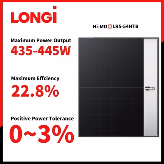 Sistema de painel solar Longi para sistema de energia solar residencial 500W 550W Painéis solares Módulo solar fotovoltaico