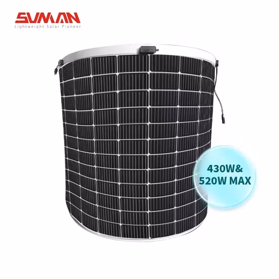 Painel solar de pouco peso 144 painel solar flexível monocristalino de meia célula 430W